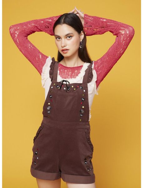 Her Universe Studio Ghibli Spirited Away Soot Sprites Corduroy Ruffle Shortalls Bottoms Girls