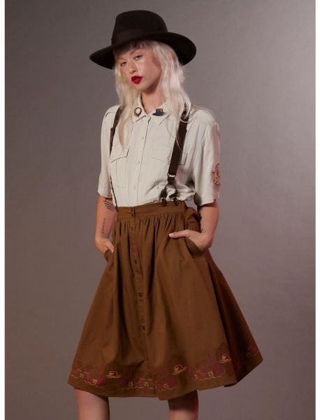 Girls Bottoms Her Universe Indiana Jones Icons Suspender Retro Skirt