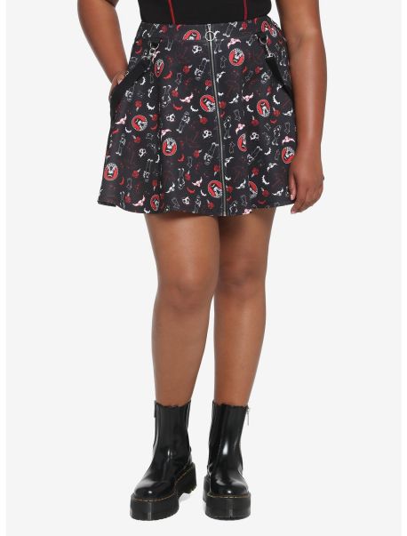 Emily The Strange O-Ring Suspender Skirt Plus Size Girls Bottoms