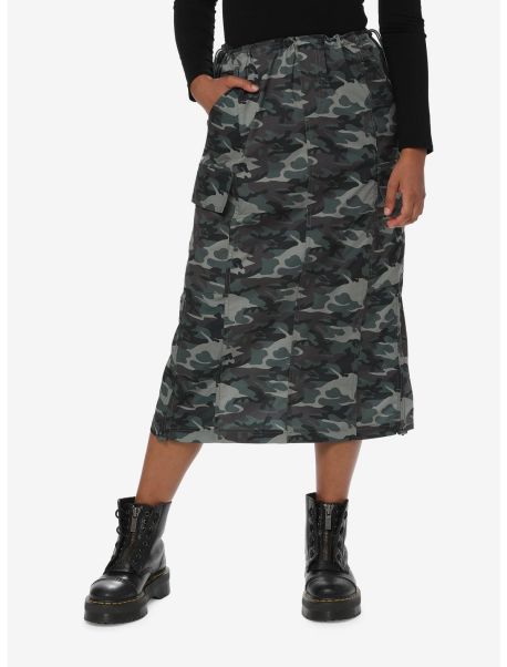 Bottoms Social Collision Camouflage Midi Skirt Girls