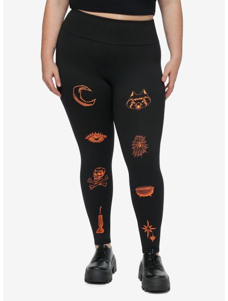 Bottoms Girls Her Universe Disney Hocus Pocus Witchy Icons Leggings Plus Size