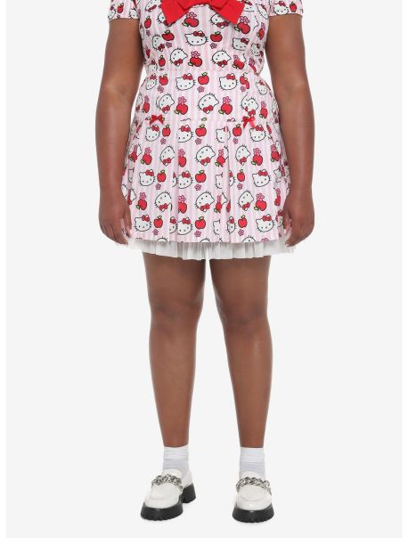 Girls Bottoms Hello Kitty Apple Stripe Pleated Skirt Plus Size