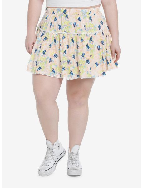 Disney Lilo & Stitch Floral Stitch Skort Plus Size Girls Bottoms