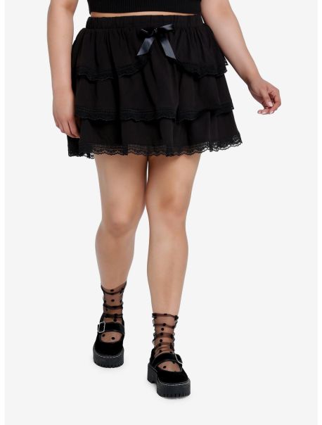Sweet Society Black Lace Petticoat Skirt Plus Size Bottoms Girls