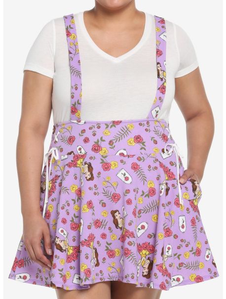 Disney Beauty And The Beast Roses Suspender Skirt Plus Size Bottoms Girls