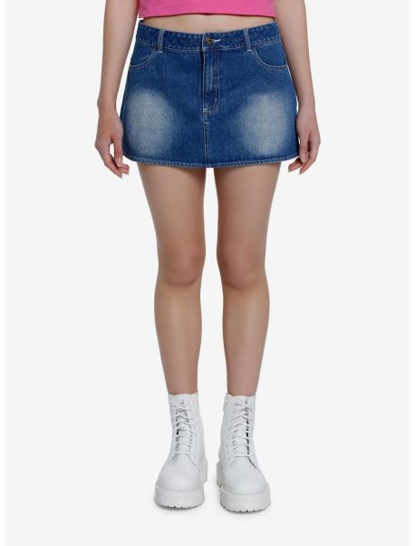 Girls Bottoms Blue Denim Mini Skirt