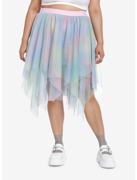 Sweet Society Rainbow Hanky Hem Tulle Skirt Plus Size Bottoms Girls