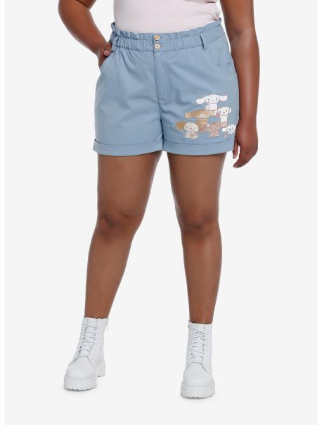 Cinnamoroll Family Paper Bag High-Waisted Shorts Plus Size Bottoms Girls