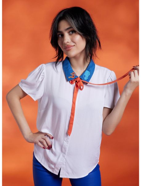 Girls Button Up Tops Scooby-Doo! Fred Girls Woven Button-Up