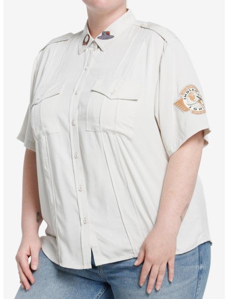 Her Universe Indiana Jones Expedition Girls Woven Button-Up Plus Size Girls Button Up Tops