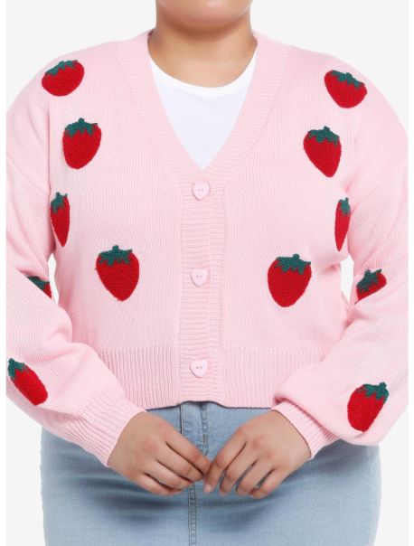 Sweet Society Strawberry Patch Girls Crop Cardigan Plus Size Girls Cardigans