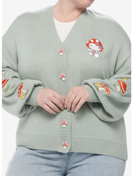Hello Kitty Mushroom Embroidered Girls Skimmer Cardigan Plus Size Cardigans Girls