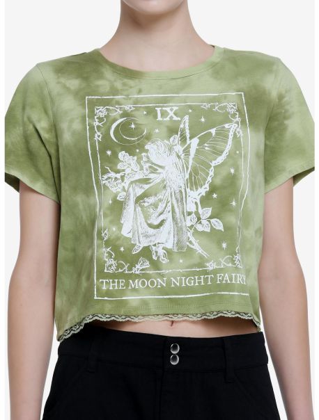 Crop Tops Girls Thorn & Fable The Moon Night Fairy Tie-Dye Girls T-Shirt