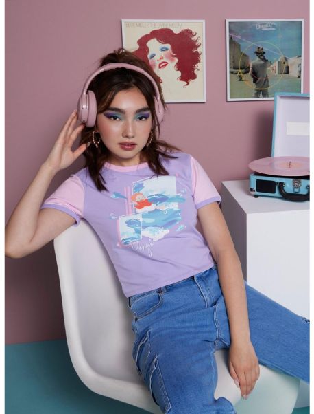 Girls Crop Tops Her Universe Studio Ghibli Ponyo Pastel Block Girls Baby T-Shirt