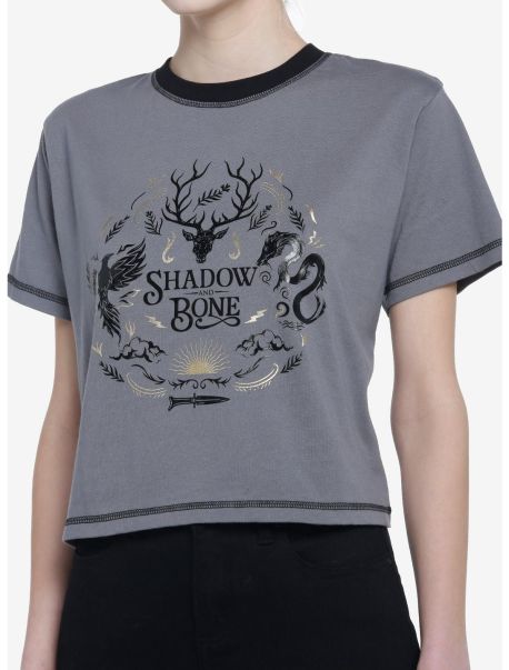 Shadow And Bone Amplifiers Girls Crop T-Shirt Girls Crop Tops