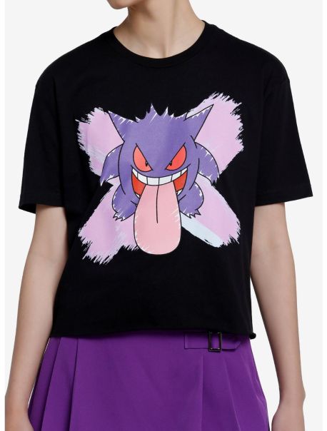 Crop Tops Pokemon Gengar Girls Crop T-Shirt Girls