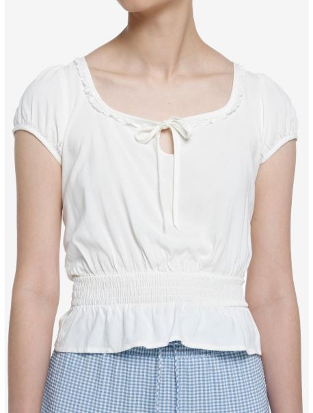 Thorn & Fable Ivory Smock Girls Crop Top Crop Tops Girls