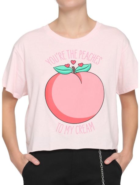 Crop Tops Peaches & Cream Girls Crop T-Shirt Girls