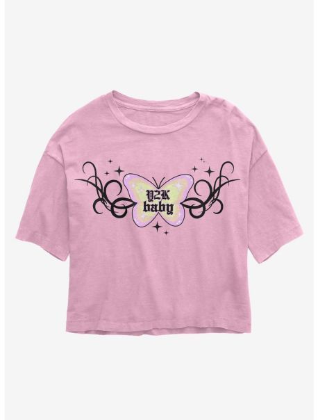 Y2K Baby Butterfly Girls Crop T-Shirt Crop Tops Girls