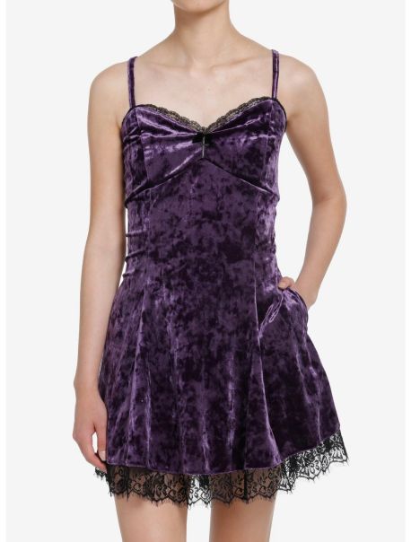 Dresses Cosmic Aura Purple Velvet Slip Dress Girls