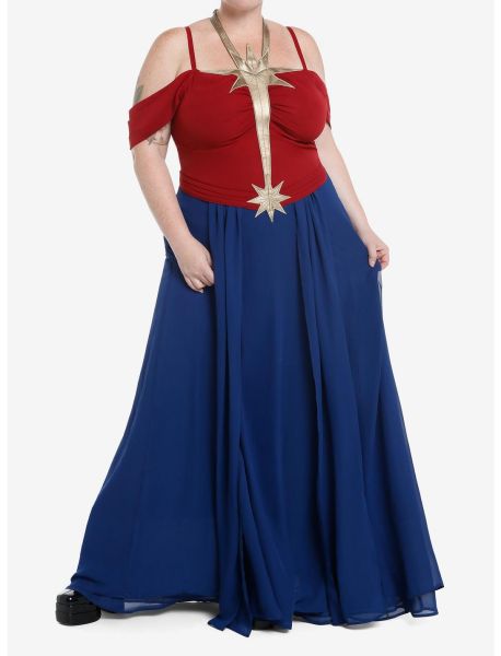 Dresses Her Universe Marvel The Marvels Captain Marvel Maxi Dress Plus Size Girls