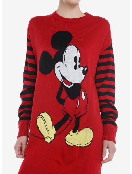 Girls Dresses Disney Mickey Mouse Stripe Sweater Dress