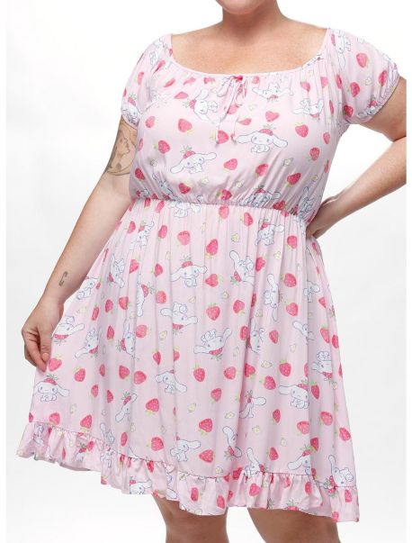 Girls Cinnamoroll Strawberry Ruffle Dress Plus Size Dresses