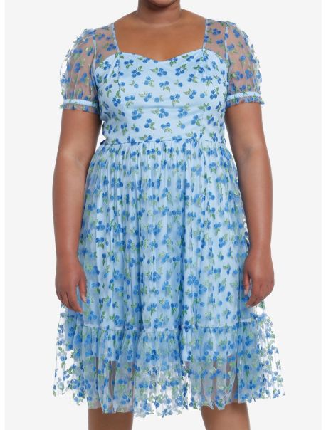 Sweet Society Blueberry Glitter Mesh Dress Plus Size Dresses Girls