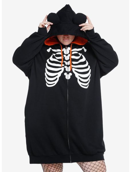 Dresses Her Universe Disney Halloween Skeleton Hoodie Dress Plus Size Girls