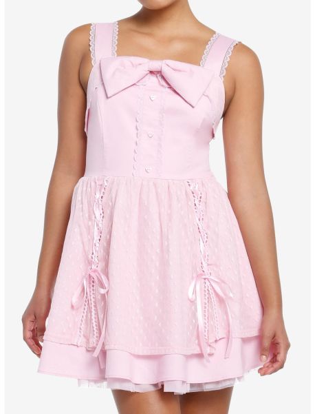 Sweet Society Pink Hearts Lace & Bows Dress Dresses Girls