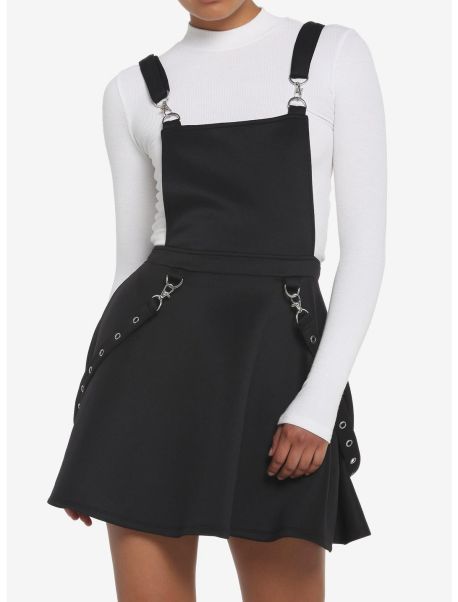 Girls Dresses Black Grommet Suspender Skirtall