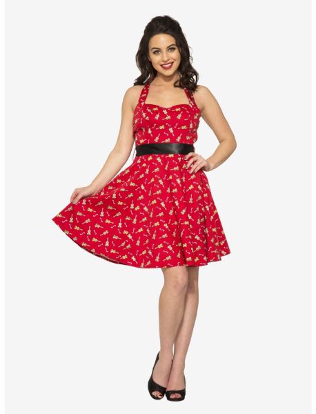 Red Violin Halter Dress Girls Dresses