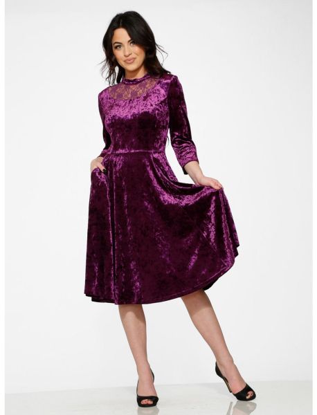 Dresses Girls Purple Velvet Dress