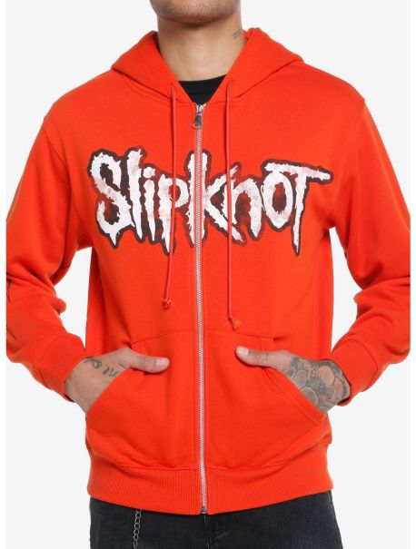 Girls Slipknot Group Photo Orange Hoodie Hoodies