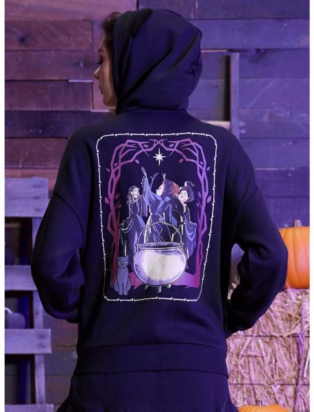 Girls Her Universe Disney Hocus Pocus Binx Sanderson Sisters Girls Hoodie Hoodies