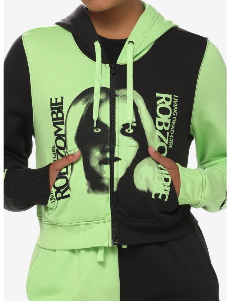 Girls Hoodies Rob Zombie Living Dead Girl Girls Crop Hoodie