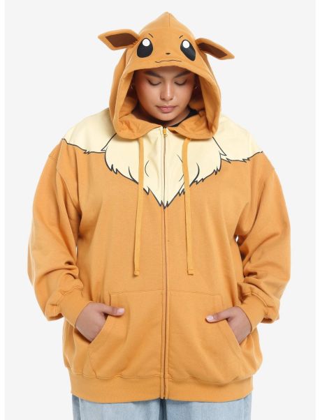 Hoodies Girls Pokemon Eevee Cosplay Girls Hoodie Plus Size