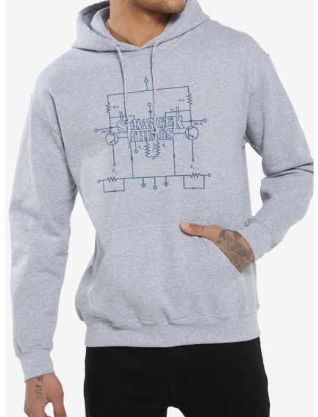 Hoodies Stranger Things Dustin Circuit Board Hoodie Girls