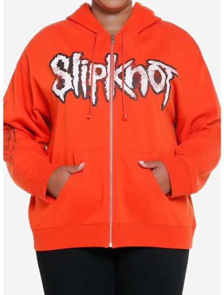 Hoodies Slipknot Group Photo Orange Girls Hoodie Plus Size Girls