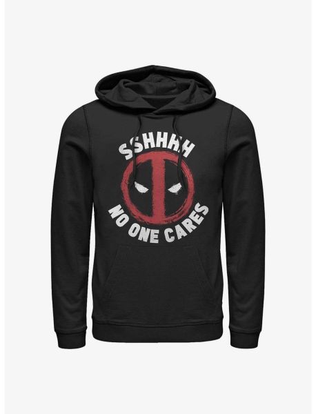 Girls Marvel Deadpool No One Cares Hoodie Hoodies