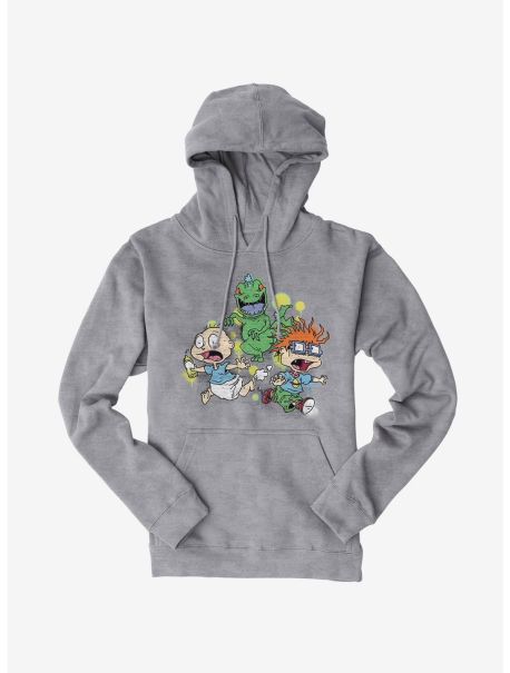 Hoodies Girls Rugrats Tommy And Chuckie Run From Reptar Hoodie