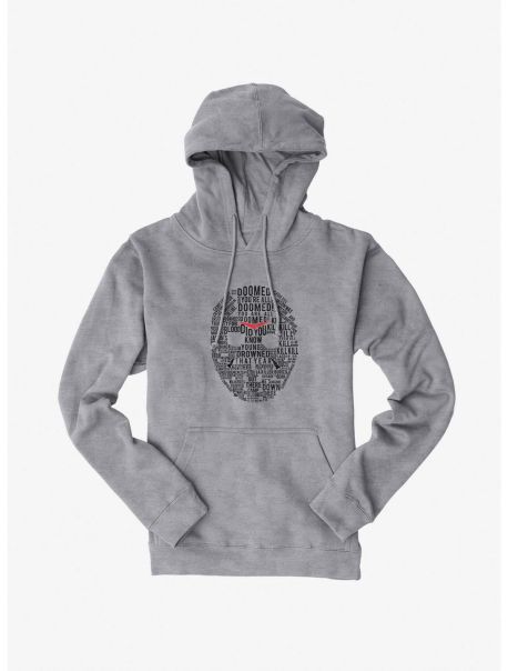 Hoodies Friday The 13Th Jason Mask Word Collage Hoodie Girls