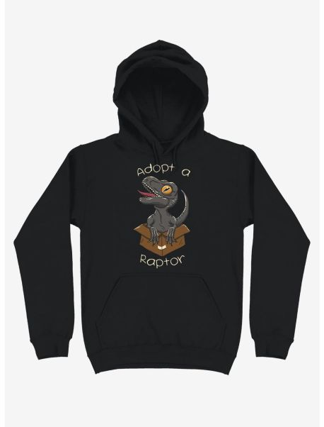 Adopt A Raptor Black Hoodie Hoodies Girls