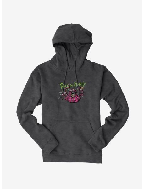 Girls Rick And Morty Four Eyed Monster Hoodie Hoodies