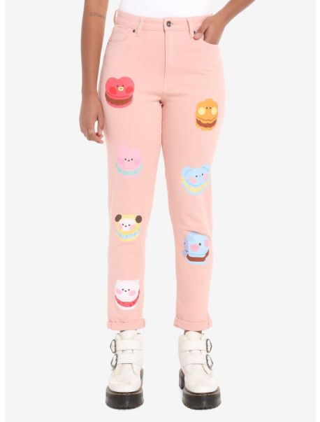 Jeans Girls Bt21 Pink Sweetie Mom Jeans