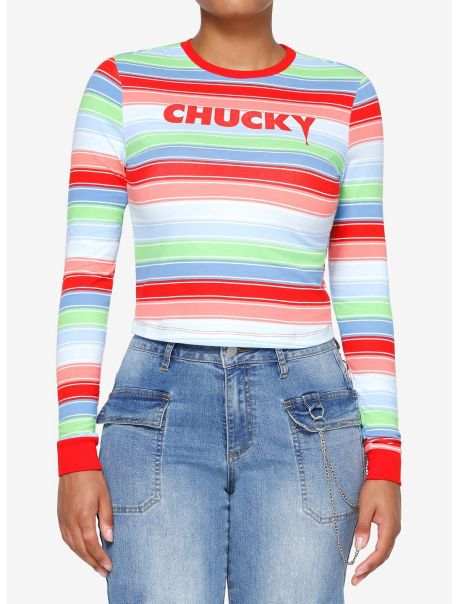Long Sleeves Chucky Stripe Girls Long-Sleeve T-Shirt Girls