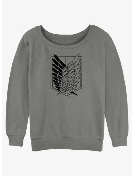 Girls Attack On Titan Scout Regiment Girls Slouchy Sweatshirt Long Sleeves