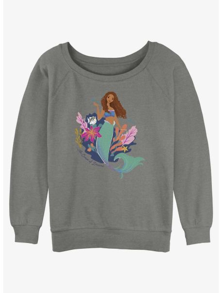 Girls Long Sleeves Disney The Little Mermaid An Ocean Of Dreams Girls Slouchy Sweatshirt