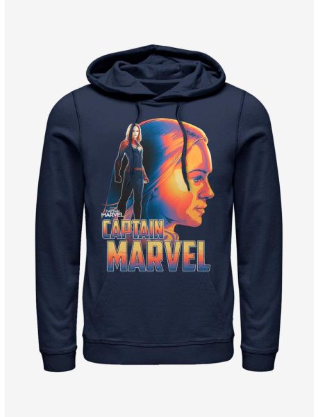 Marvel Captain Marvel Sil Cowl Neck Long-Sleeve Girls Top Long Sleeves Girls