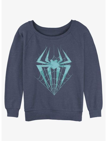 Girls Long Sleeves Marvel Spider-Man Spider Symbol With Web Girls Slochy Sweatshirt